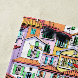 Cool pattern for summer colorful and fun artwork beach towel