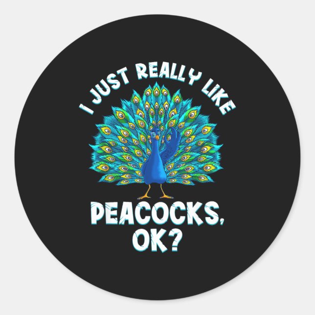 Cool Pea Design For Men Women Kids Bird Pea Lovers Classic Round Sticker (Front)