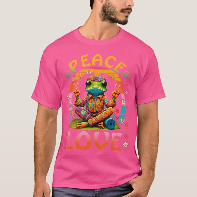 Cool Peace Frog Tie Dye T-Shirt (Front)