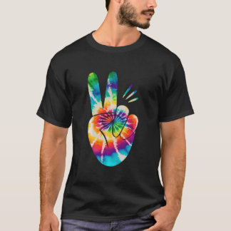 Cool Peace Hand Tie Dye Design For Boys And Girls T-Shirt