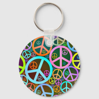 Cool Peace Love Heart Key Ring