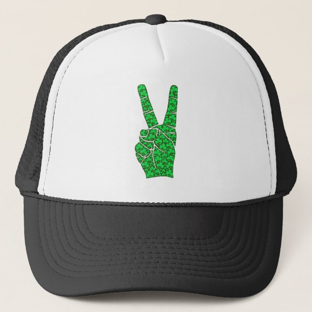 Cool peace sign trucker hat (Front)