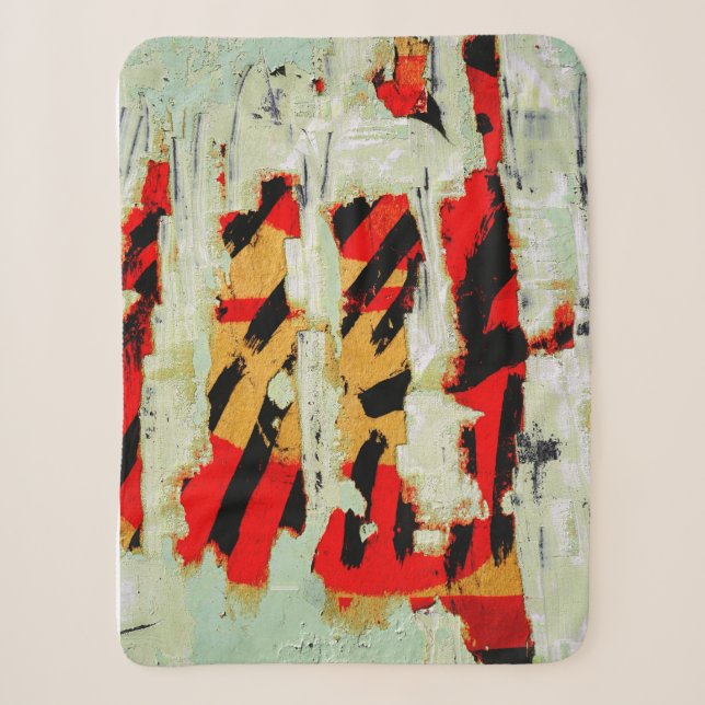 COOL Peeling Wall Paper Sherpa Blanket (Front)
