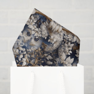 cool peeping owl tiled pattern  tissue paper