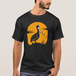 Cool Pelican Bird Animal At Sunset For Men Women B T-Shirt