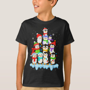 Cool Penguin Christmas Pajamas Shirt Boys, Penguin