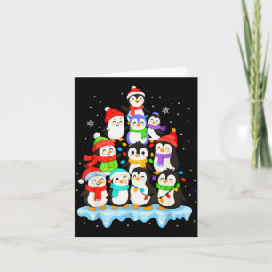Cool Penguin Christmas Pajamas Shirt Boys, Penguin Card