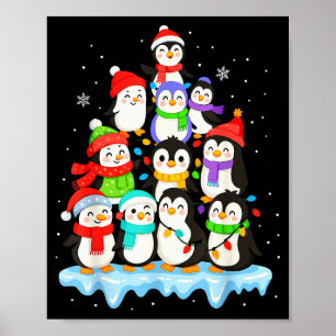 Cool Penguin Christmas Pajamas Shirt Boys, Penguin Poster
