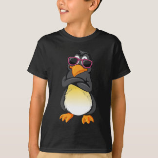 Cool Penguin Kid's Basic Black T-shirt