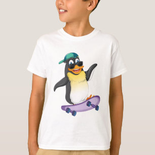 Cool Penguin Skateboard Kids T-Shirt Design – Fun!