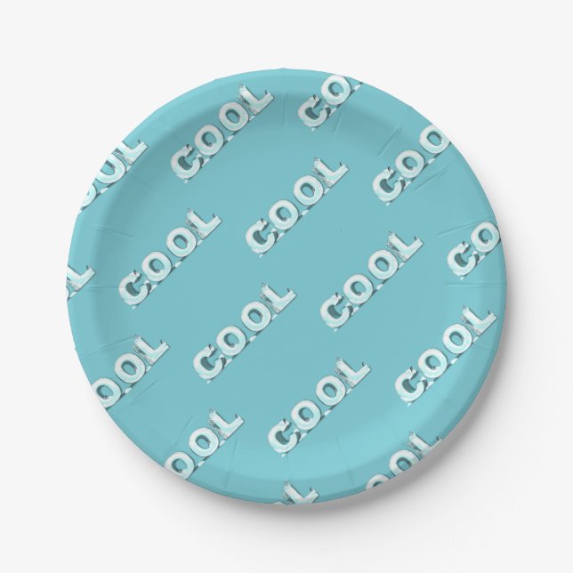 Cool Penguins Paper Plate (Front)