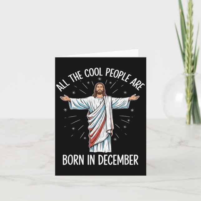Cool People December Birthday Sritual Theme  Card (Front)