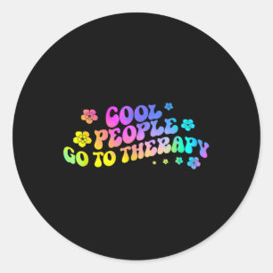 Cool People Go To Therapy Awareness S Classic Round Sticker