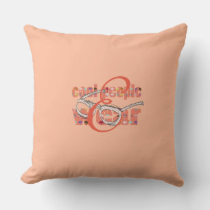Cool People Wear Pink Add Monogram Cushion