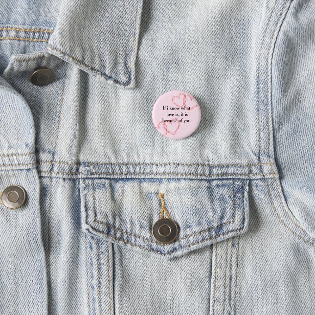 cool perfect love a quote    3 cm round badge (In Situ)