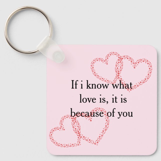 cool perfect love a quote key ring (Front)