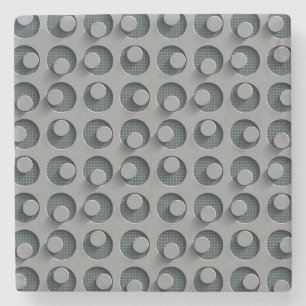 Cool Perforated Metal with Holes and Pins Stone Coaster