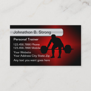 Cool Personal Trainer Business Cards