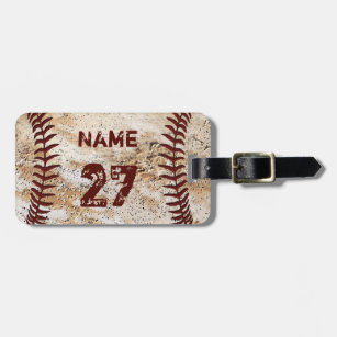 Cool Personalised Baseball Luggage Tags Your Text