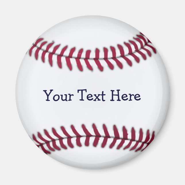 Cool Personalised Baseball Magnet (Front)