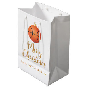 Cool Personalised Basketball Team Christmas Medium Gift Bag