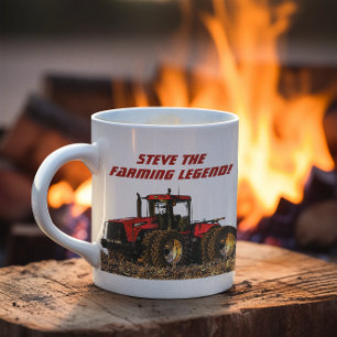 Cool Personalised Farming Legend Tractor Equipment Coffee Mug