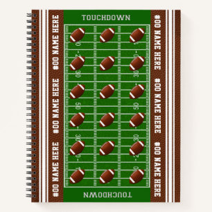 Cool Personalised Football Field Football Notebook