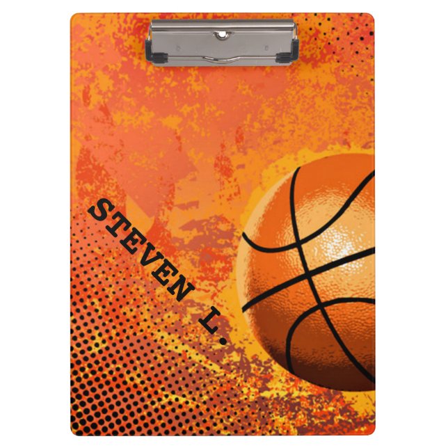 COOL Personalised Gifts Ideas for Basketball COACH Clipboard (Front)
