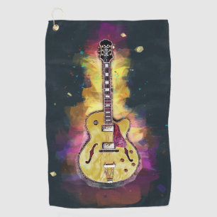 Cool Personalised Guitar Art Golf Towel