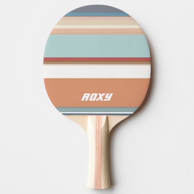 Cool Personalised Modern Colourful Stripes   Ping Pong Paddle (Front)
