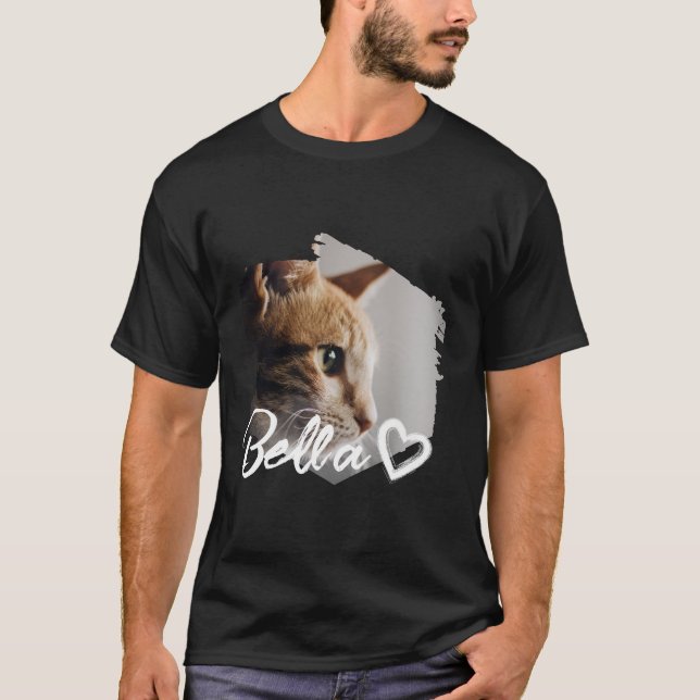 Cool Personalised Name and Photo for Your Pet T-Shirt (Front)