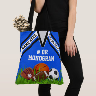 Cool Personalised Sports Tote Bag, Your Text