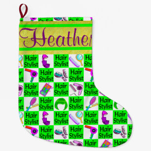 COOL PERSONALIZED HAIR STYLIST CHRISTMAS STOCKING