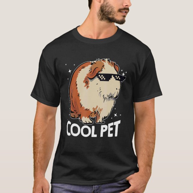 Cool Pet Graphic Guinea Pig Owner Pet Cavy Animal  T-Shirt (Front)