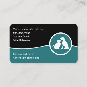 Cool Pet Sitter Business Cards Design