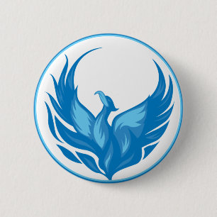 Cool Phoenix Bird Design 6 Cm Round Badge