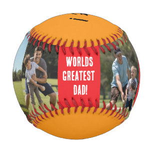 Cool Photo Greatest Dad Personalise Baseball