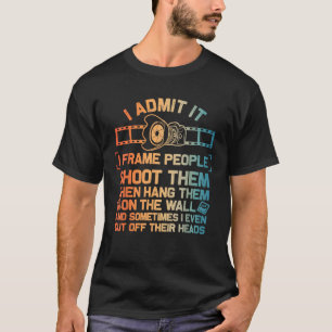 Cool Photographer Design For Men Women Camera T-Shirt