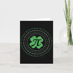 Cool Pi Day Shamrock Saint Patrick's Day Math Geek Card