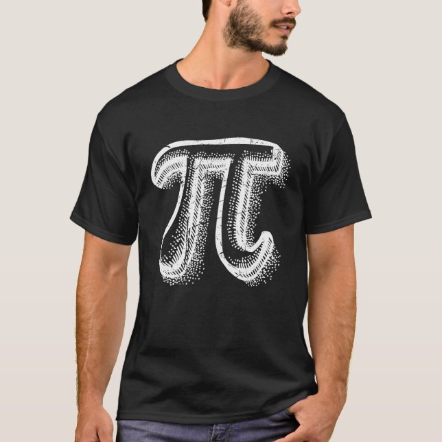Cool Pi Math Symbol Teacher Student T-Shirt (Front)