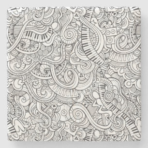 Cool Piano and Keyboard Musical Themed Stone Coaster