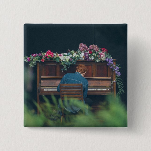 Cool Piano Artwork 15 Cm Square Badge (Front)