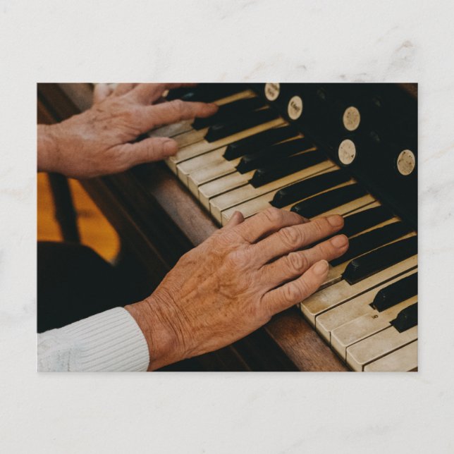 Cool Piano Artwork Postcard (Front)