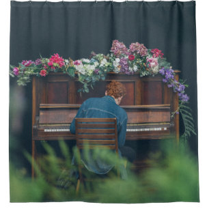 Cool Piano Artwork Shower Curtain