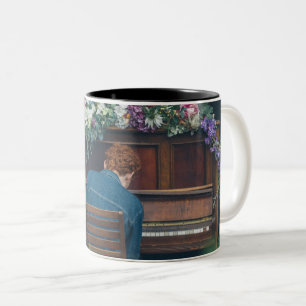 Cool Piano Artwork Two-Tone Coffee Mug