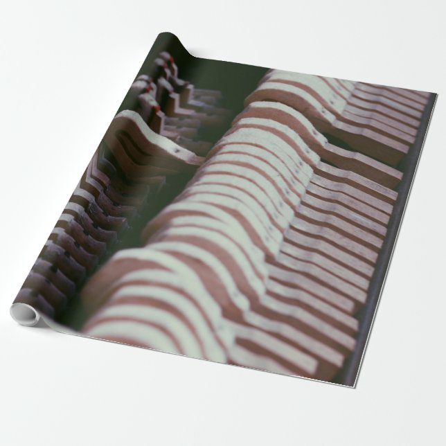 Cool Piano Artwork Wrapping Paper (Unrolled)