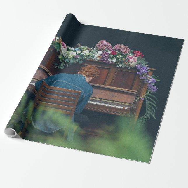 Cool Piano Artwork Wrapping Paper (Unrolled)