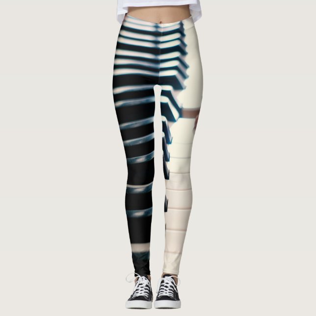 Cool Piano Design Leggings (Front)