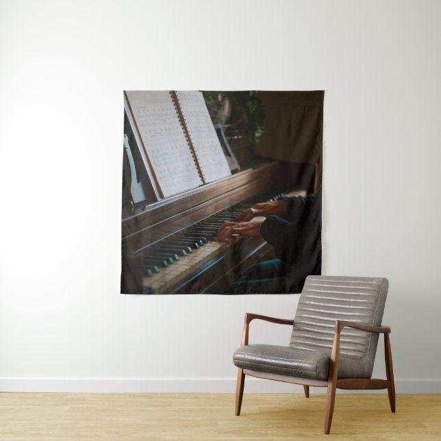 Cool Piano Tapestry (In Situ)
