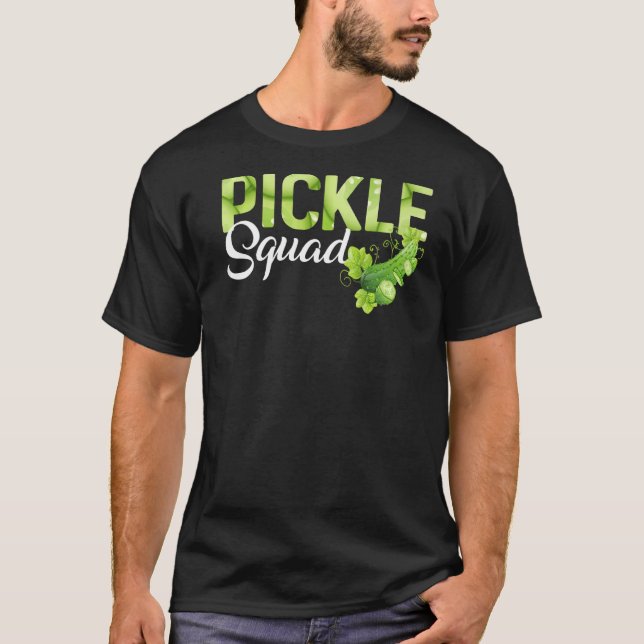 Cool Pickle Cucumber Vegan Squad Green Grocer Gree T-Shirt (Front)